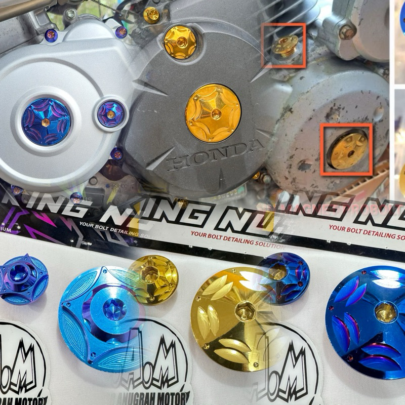 BAUT KOIN MAGNET WR155 CRF150 KLX DTRACKER PROBOLT & TITANIUM / COVER TUTUP MESIN WR CRF KLX150 BF D
