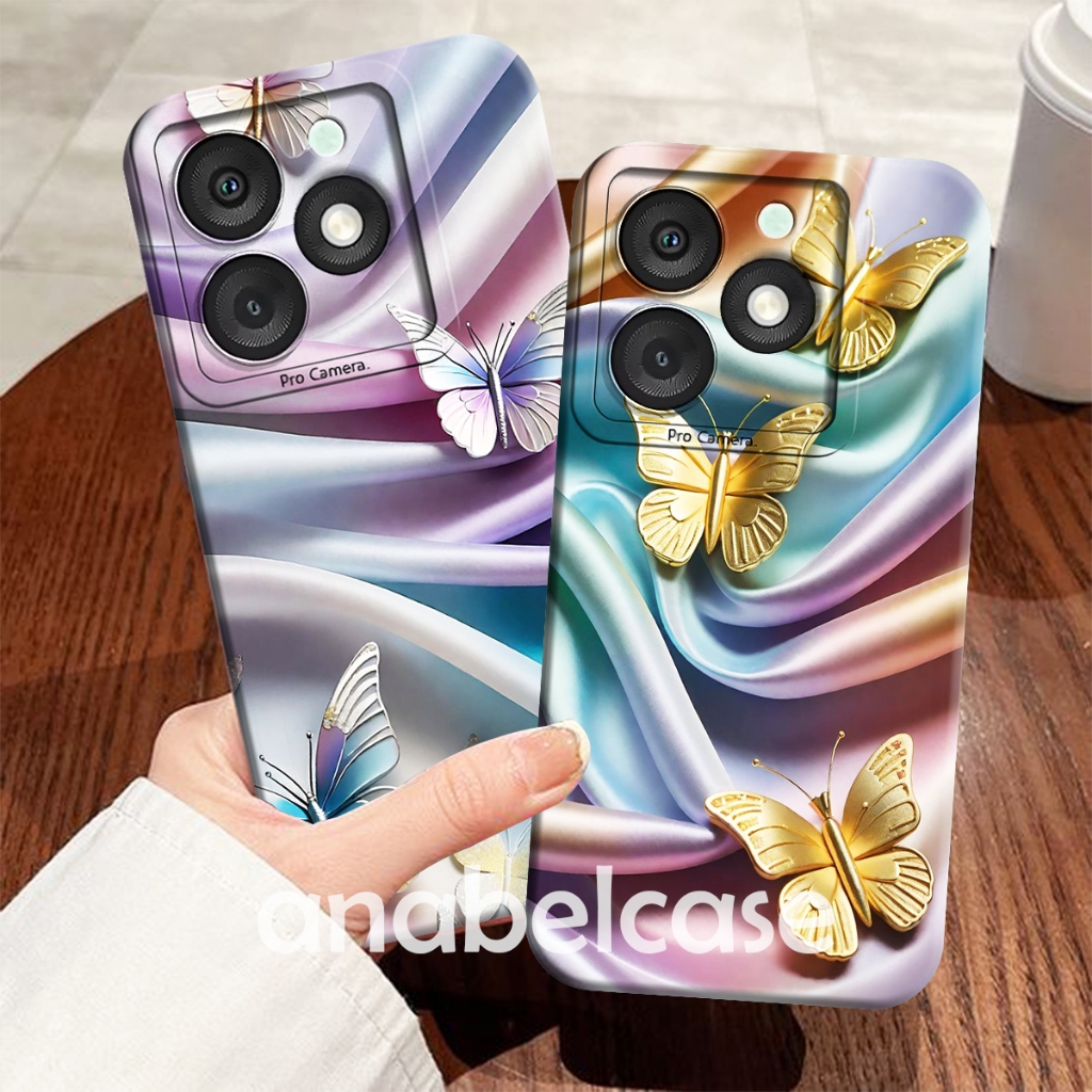 SOFTCASE ITEL A50 A70 A60 A60S RS4 P40 P55 4G P55 5G S23 S23 PLUS ZERO 30 4G / 5G Motif Kupu Kupu - 