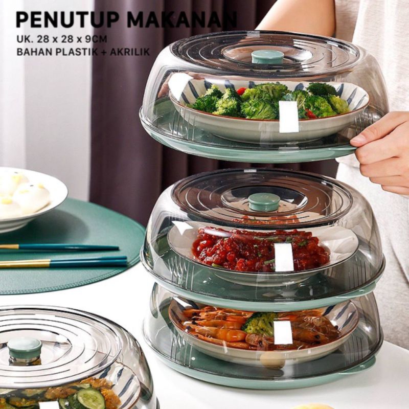 Tudung saji akrilik tempat penyimpanan makanan