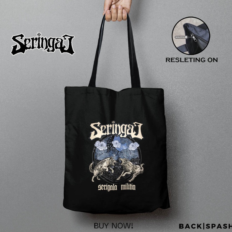 HJ6 Totebag Seringai  Totebag Tas Pria Wanita Band Seringai THD