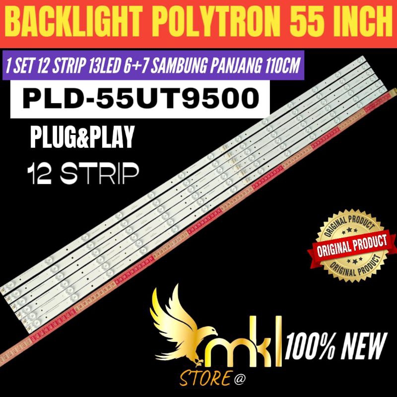 BACKLIGHT TV LED POLYTRON 55 INCH PLD-55UT9500 BACKLIGHT TV POLYTRON 55 INCH