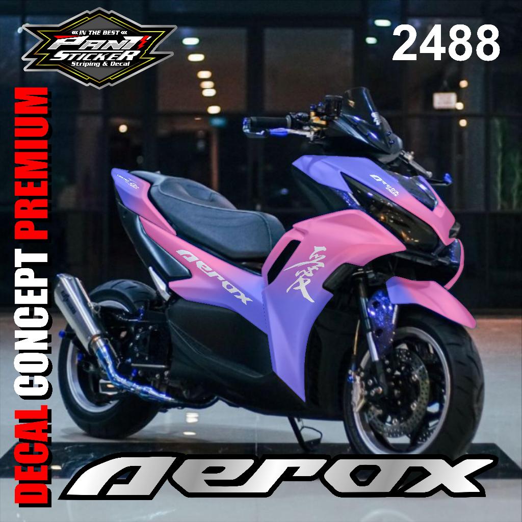 TERBARU Decal Sticker Yamaha Aerox New Connected Full body - Stiker Skotlet Variasi Modifikasi Aerox