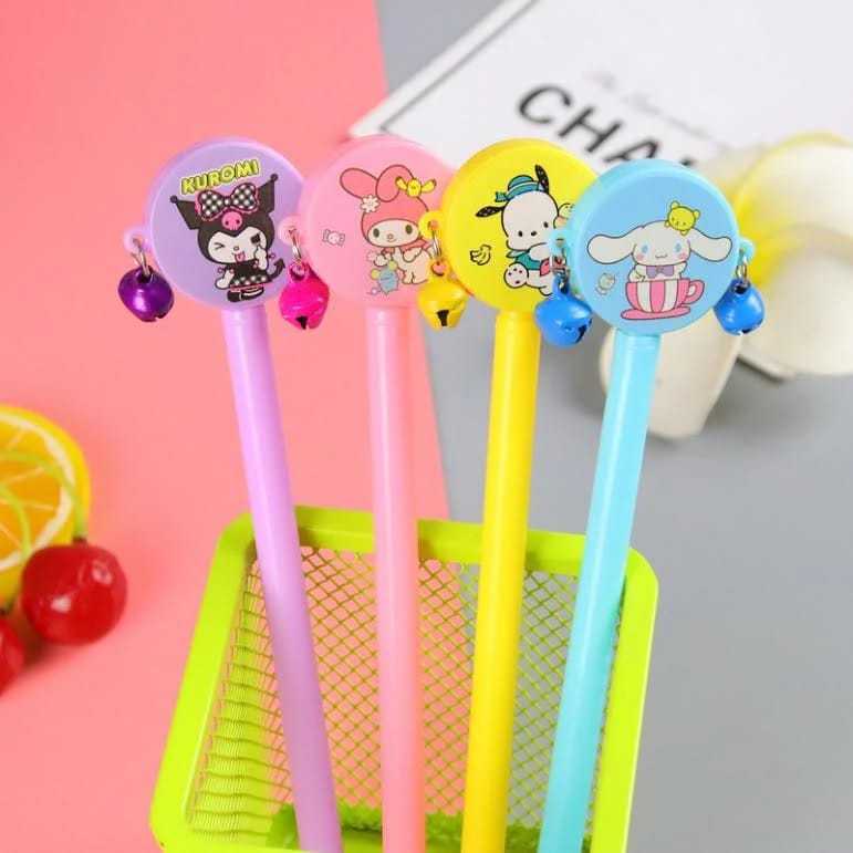 

V2_PULPEN GANTUNG LONCENG SANRIO PEN GEL SANRIO LONCENG LUCU BOLPEN TINTA CAIR TERMURAH