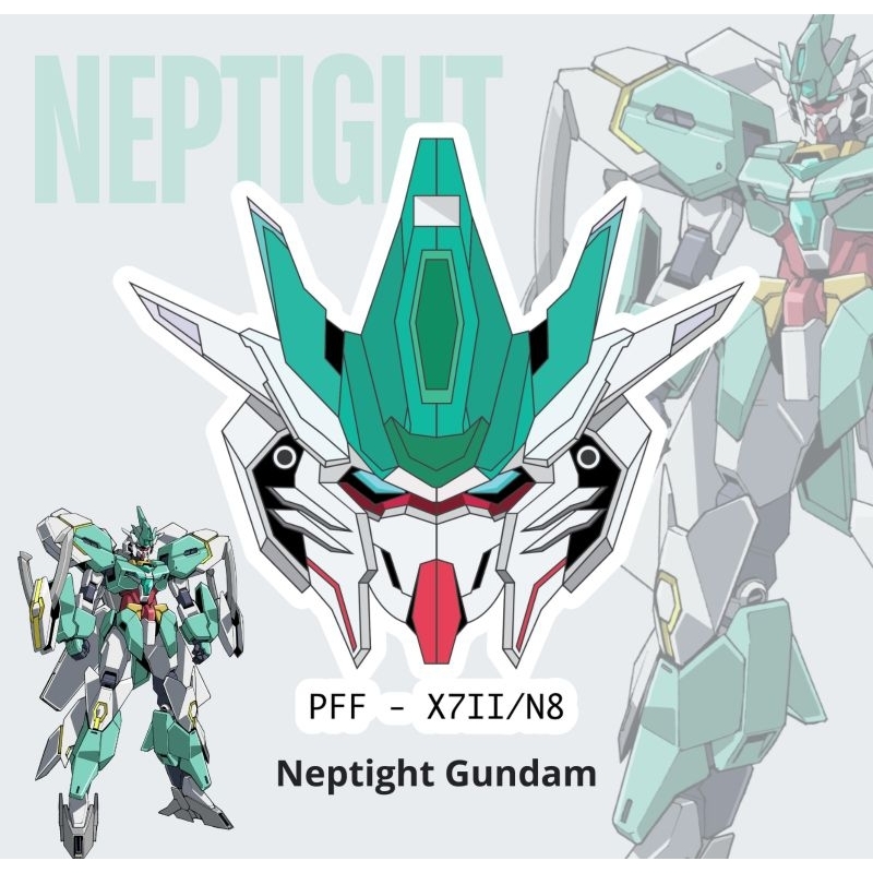 

Sticker Neptight Gundam / STIKER GUNDAM (PFF-X7II N8) - ISI 5 PCS