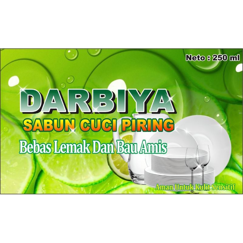 

label stiker sabun cuci piring tanpa cutting isi 24 dalam 1 lembar