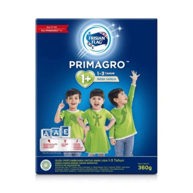 

frisianflag susu untuk anak usia 1+ s/d 3+ ukuran 360gram.