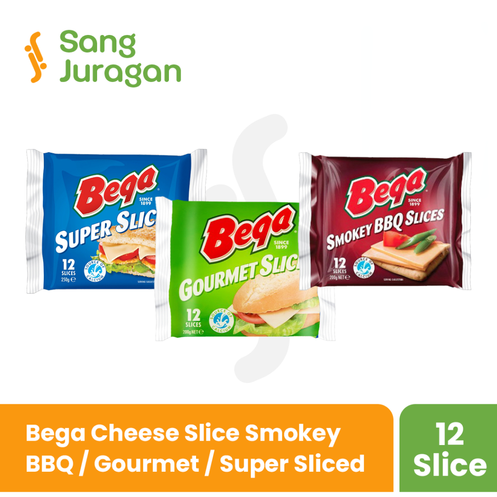 

Bega Keju Slice Cheddar Isi 12 Slice / Smokey BBQ Slices / Gourmet Slices / Super Slices / Cheese Slice / Keju Slice Bega