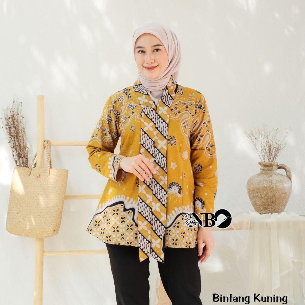 Atasan Batik Wanita Blus Batik Wanita Blus Kantoran Blus Model Terbaru Model Kancing Premium by Bati