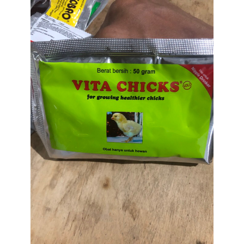 Vita Chicks Multivitamin Antibiotik Ayam Unggas 50 Gram