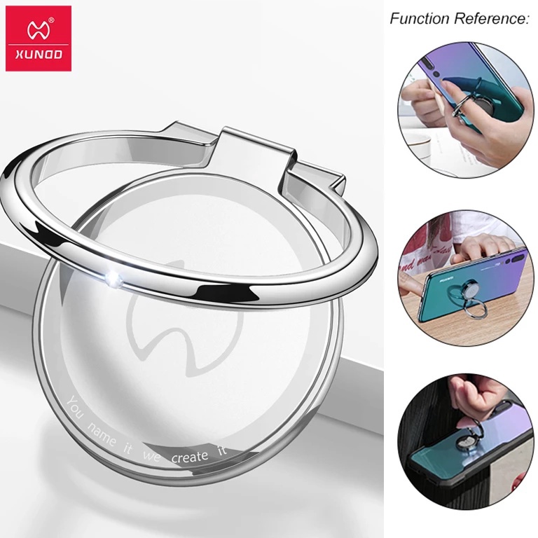 Terbaik XUNDD Ring Holder HP Stand 36 Derajat Universal  Metal Ring Cicin Handphone Stand Finger  Ti