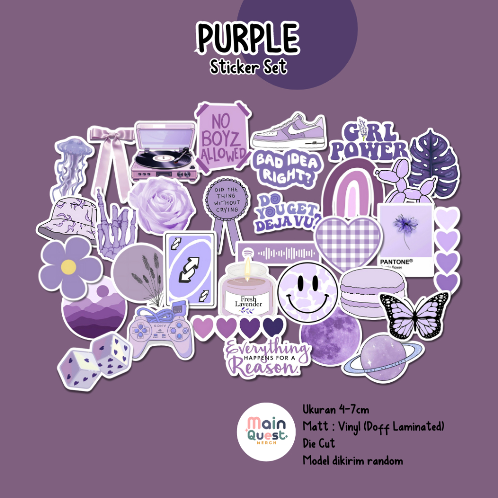 

Sticker Purple | Sticker Ungu / Sticker Lilac/ Sticker Aesthetic / Sticker Tumblr / Sticker Laptop / Sticker Anti Air / Sticker Vinyl / Sticker Die Cut / Sticker Kpop / Sticker Cute