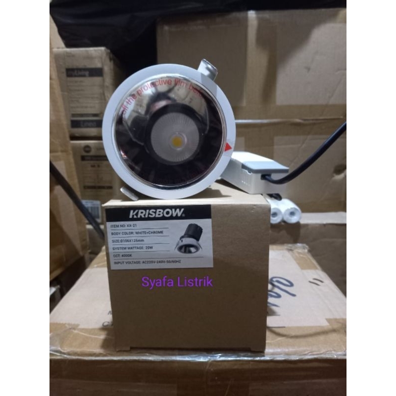 Lampu Spotlight LED COB 20Watt NaturalWhite 4000K KRISBOW