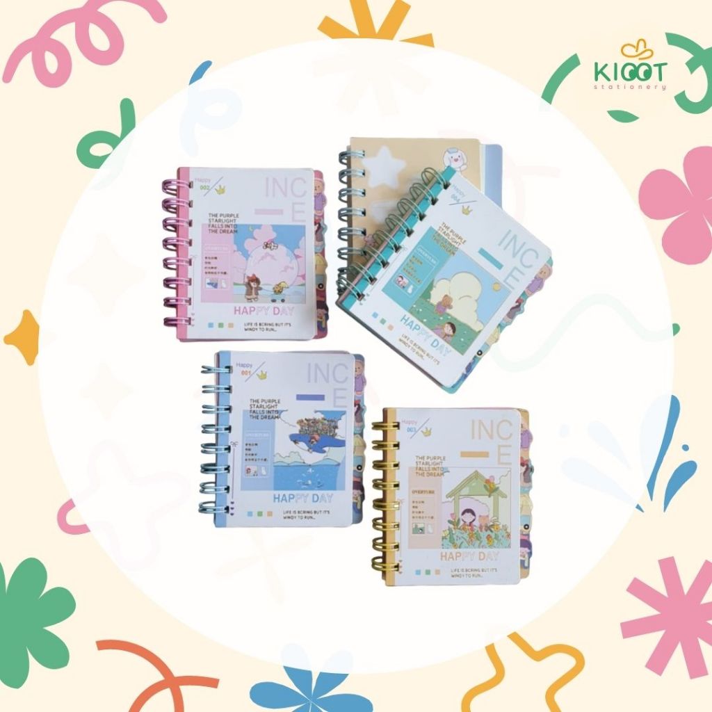 

Kioot - Buku Tulis Spiral A6 Notebook Notepad Ring Catatan Motif Karakter Lucu Aesthetic ZH A732