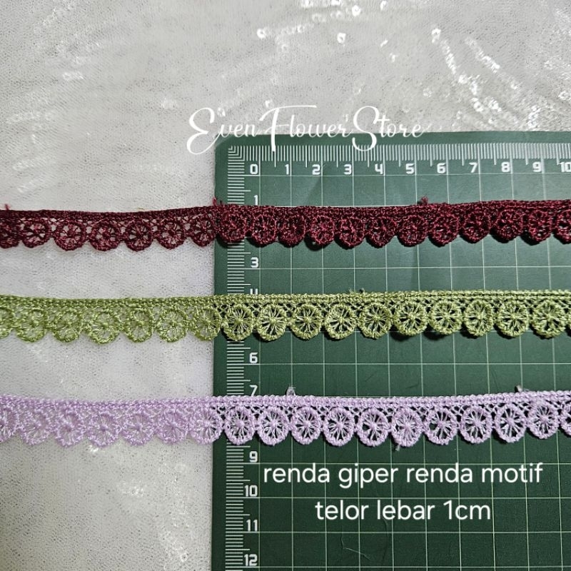 per1roll renda giper/renda rajut motif telor lebar1cm