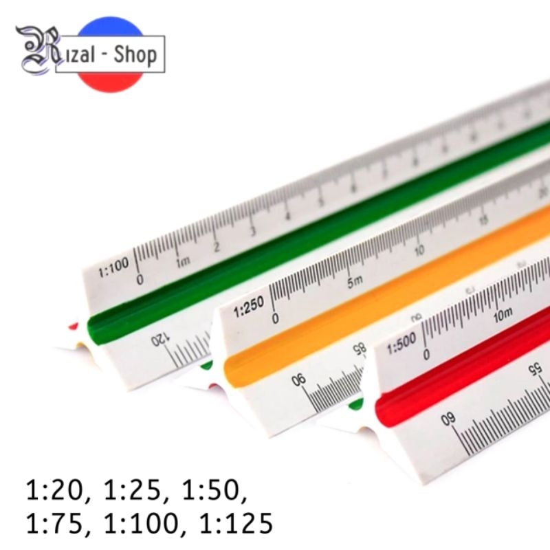 

Penggaris Skala VTec 2257 Maket Miniatur Diorama 1:20, 1:25, 1:50, 1:75, 1:100, 1:125