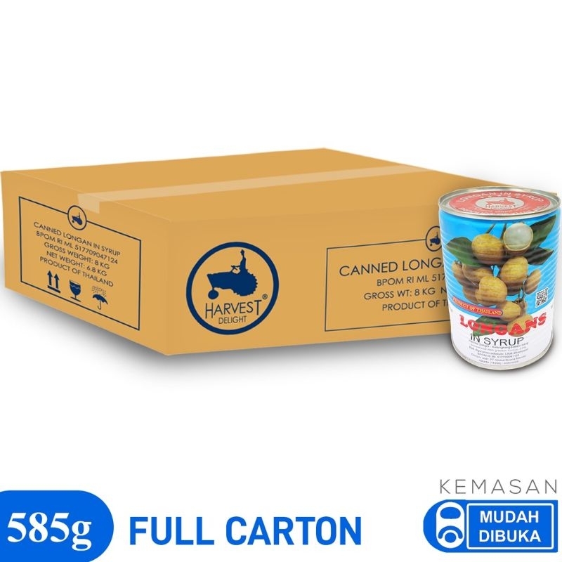 

QH Harvest Delight Full carton Longan in syrup 12 pcs x 1Dus