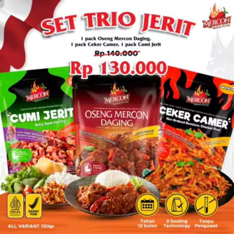 

mercon merah putih promo paket set trio jerit