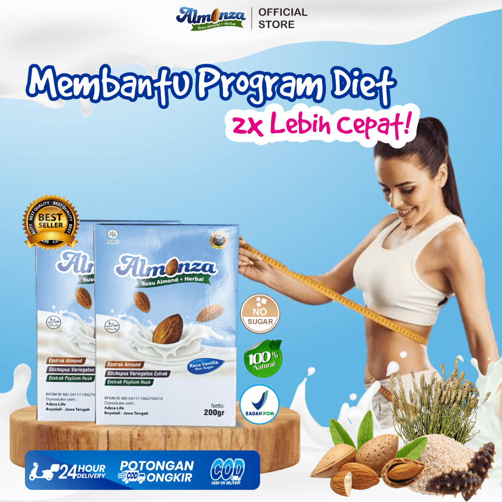 

Susu Almonza Paket 2 Box - Susu Untuk Membantu Program Diet Kamu 2x Lebih Cepat