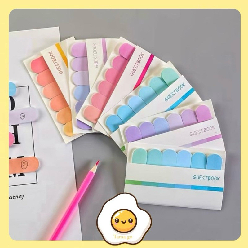 

Mini Sticky Notes/ Label Sticky Notes/ Penanda Halaman Buku/ Memo Mini Sticky Polos/ Pembatas Buku Warna Lucu