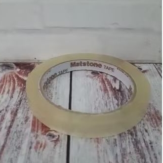 

opp tape lakban solasi bening kecil setengah 1/2 inch dan satu 1 inch 72 yard 90 yard