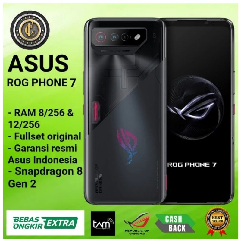Asus rog phone 7 ram 8/256gb 8 / 256 gb second fullset original resmi asus Indonesia