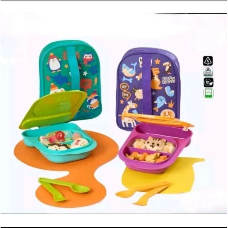 Lunch Box Tempat Makan Set + Tas / Wadah Makan / Wadah Bontot