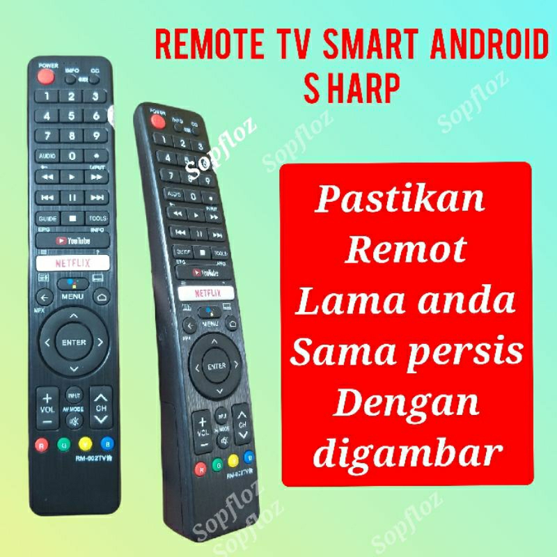 remote tv lcd led smart tv android sharp youtube neflix