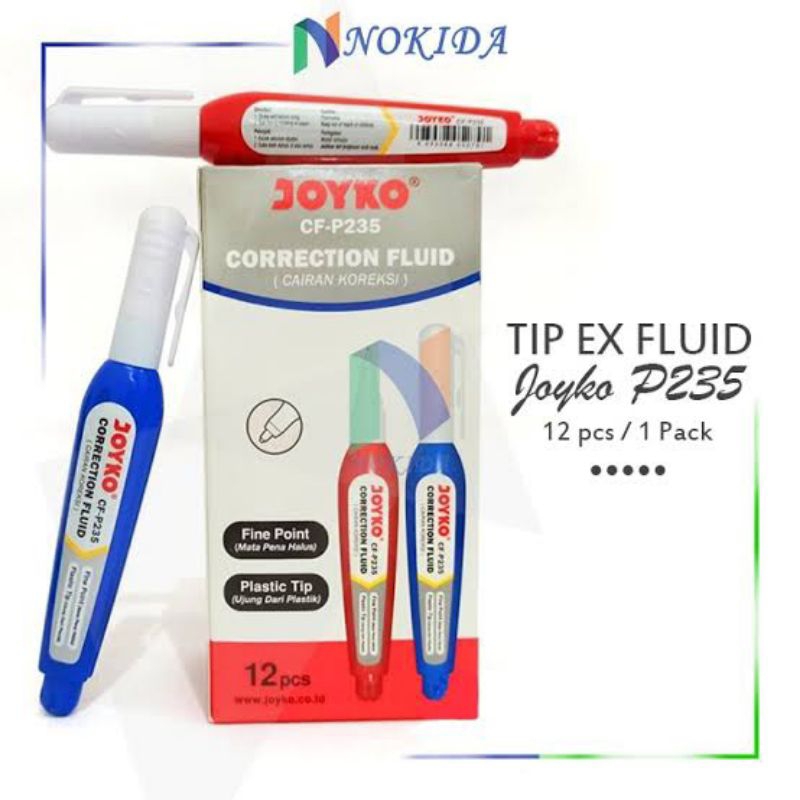 

[12 pcs/Lusin] Correction Fluid / Tip Ex Cair Joyko CF-P235