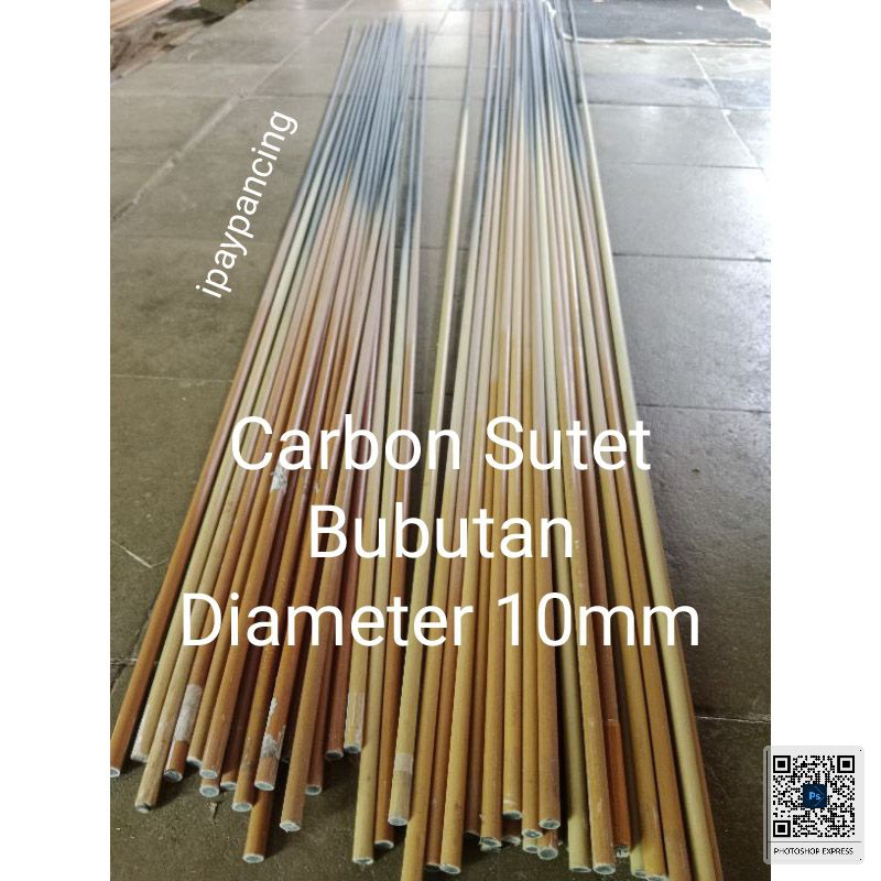 Karbon Sutet Sudah Serut Diameter 10mm 2 meter