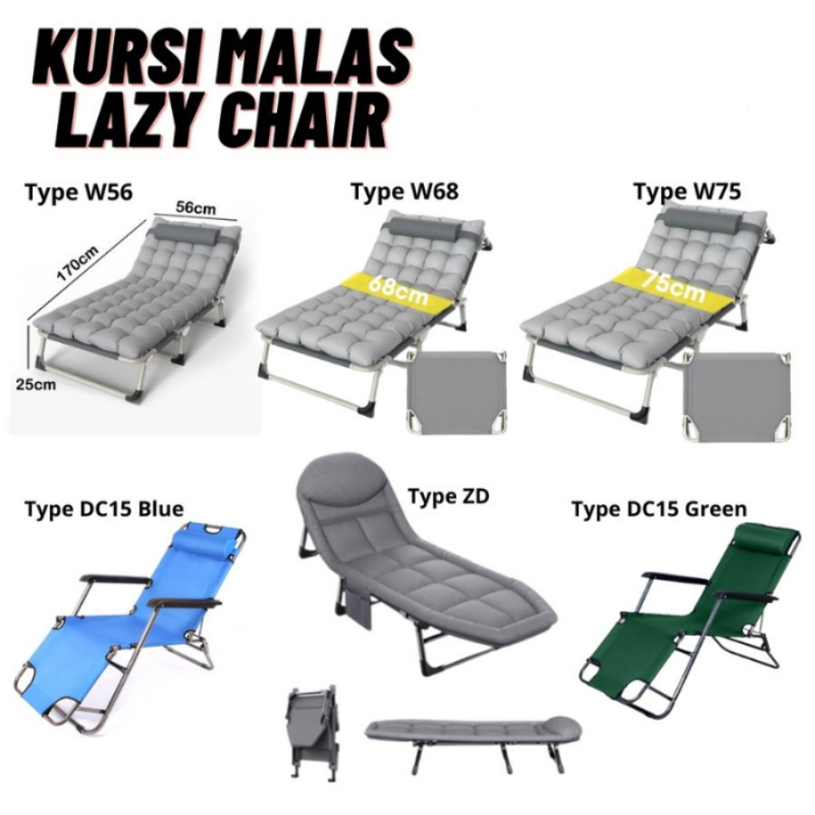 Kursi Malas Relaxing Chair Kursi Santai Matrass Kasur Lipat