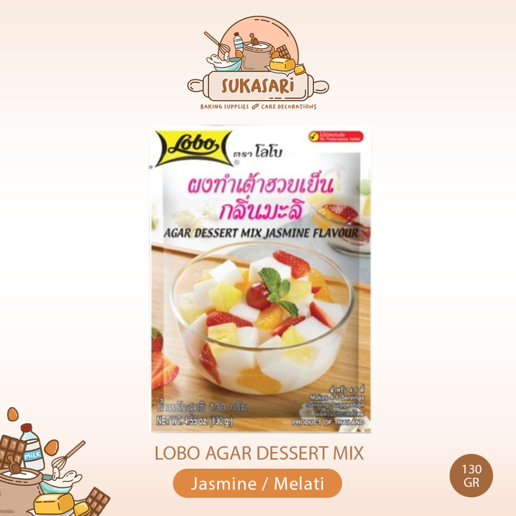 

Lobo Agar Dessert Mix Jasmine Flavor 130gr / Agar bubuk aroma melati