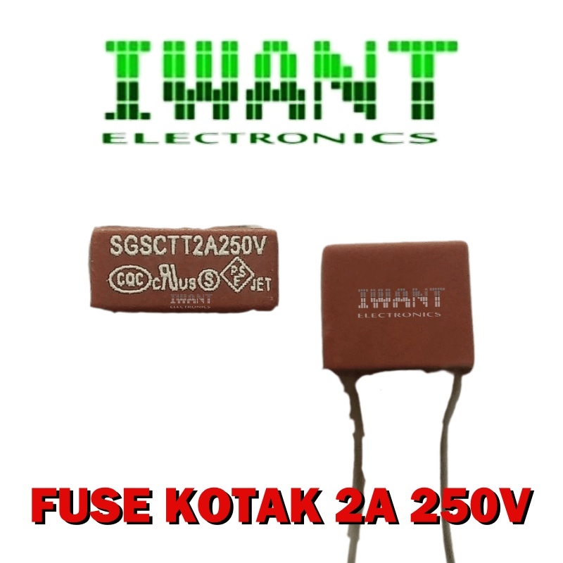 FUSE 2A 250V FUSE KOTAK 2A 250V SGSCTT2A250V SIKRING 2A 250V FUSE KOTAK SQUARE SEKRING KOTAK 2A