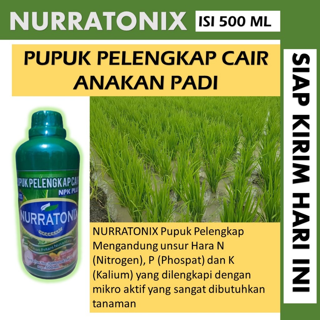(PROMO) NPK NURRATONIX 500 ML pupuk  anakan  padi -  pupuk anakan padi semprot  TERLARIS - pupuk  an