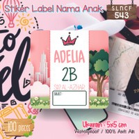 

stiker label nama anak murah sekolah anti air sticker buku SLNCF