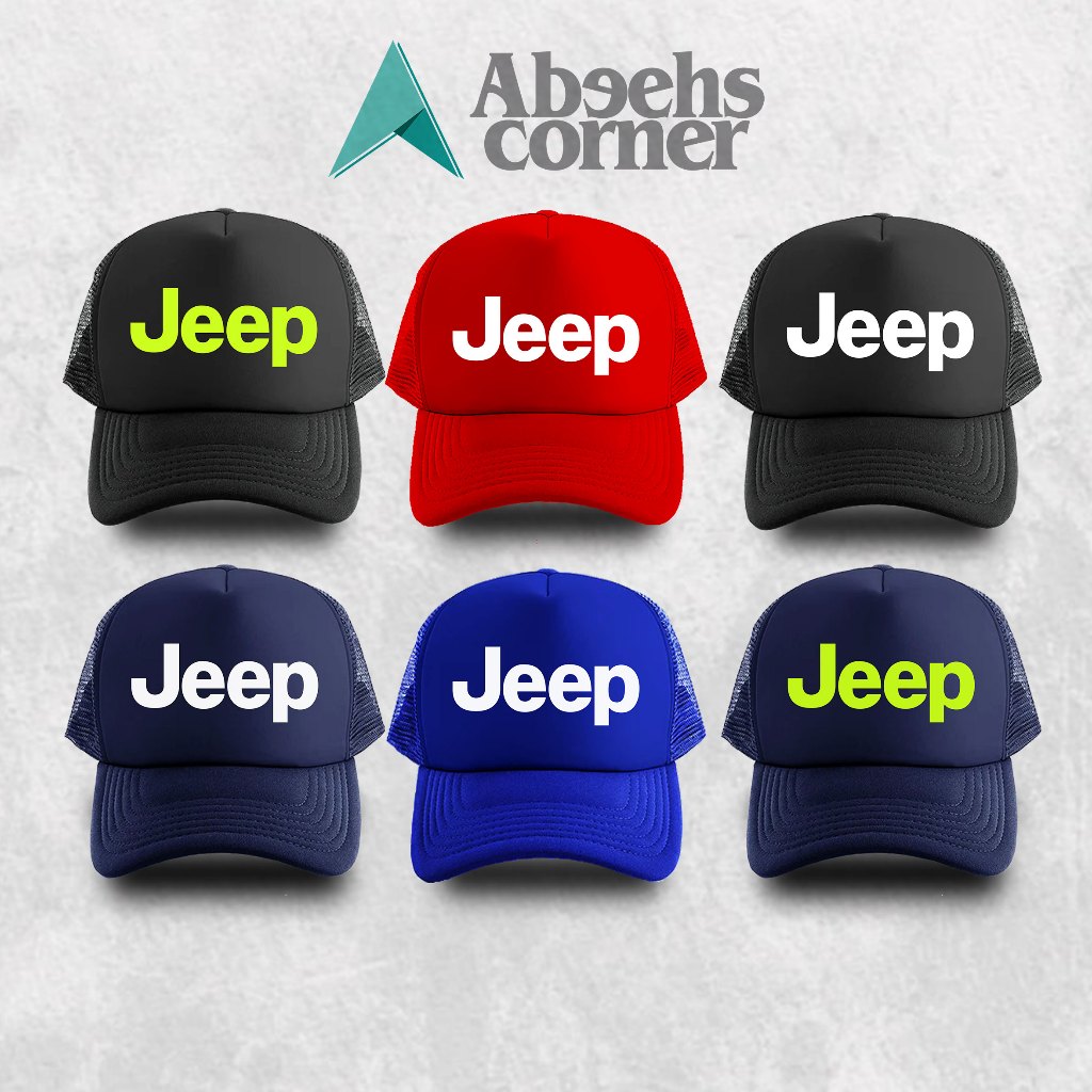 Topi Jeep - Topi Jaring Logo Jeep - Topi Otomotif