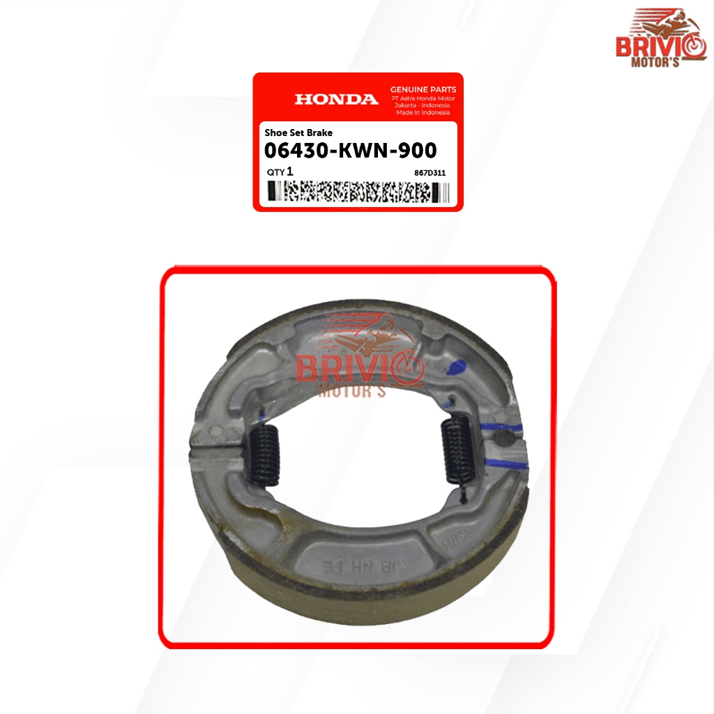Kampas Rem belakang Shoe Set Brake 06430 KWN 900