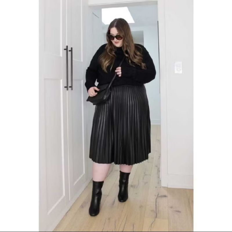 ROK PLISKET BLUDRU PENDEK 7/8 SUPER JUMBO/ROK PLISKET BLUDRU PREMIUM