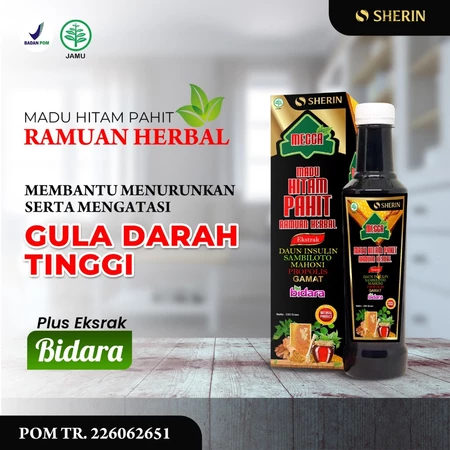 

madu hitam MECCA hitam pahit bidara plus gamat propolis sambiloto 500 G