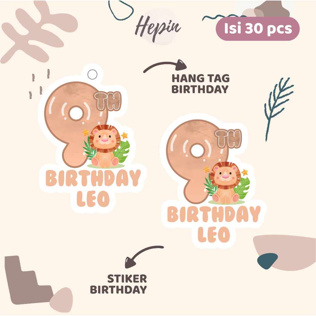 

(30pcs) Hang tag & stiker ulang tahun tema ZOO/hewan kebun binatang lucu/diecut /label tag ulang tahun murah/hang tag ulang tahun/tag souvenir ulang tahun/stiker nama ualang tahun/diecut stiker&t ag