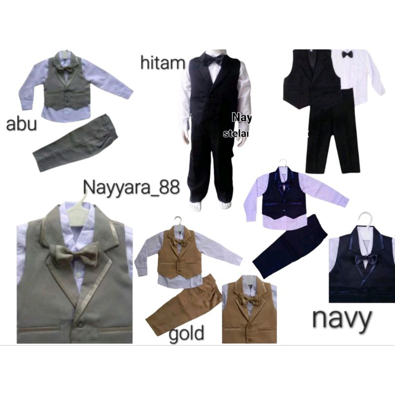 1-13tahun setelan rompi tuxedo anak laki laki setelan jas rompi anak laki laki terbaru kekinian