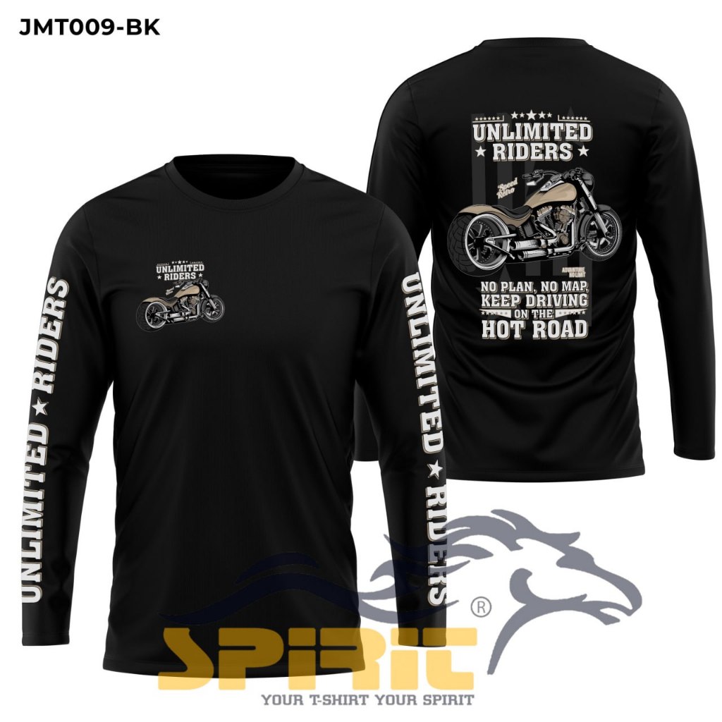 Kaos Motor Custom Motorcycle Baju Unlimited Riders TShirt Club Motor Touring Riding Klasik Otomotif 