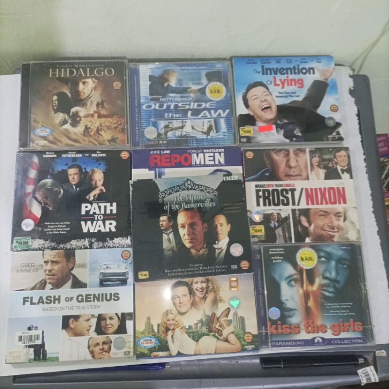 VCD Original Flash of Genius, Raising Helen, Repomen, Path to War, Hound of the Baskervilles, Hidalg