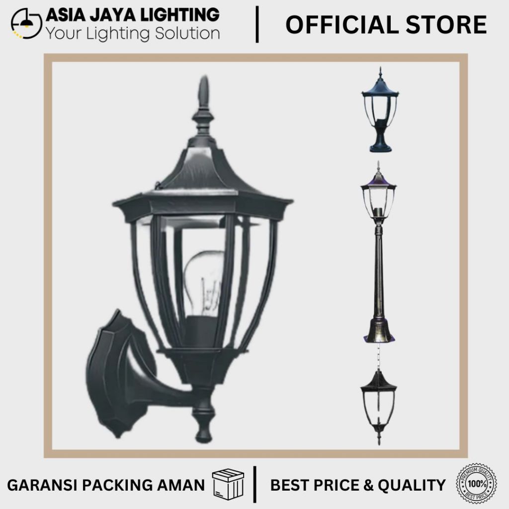 LAMPU TAMAN OUTDOOR / LAMPU DINDING OUTDOOR / LAMPU TIANG OUTDOOR / LAMPU GANTUNG TAMAN / LAMPU GARD