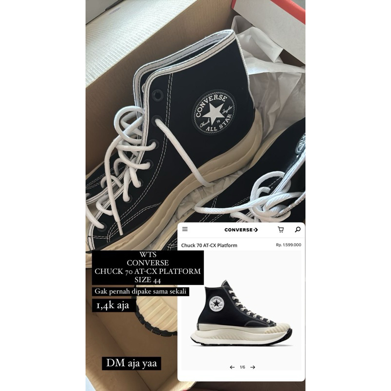 Converse Chuck 70 AT-CX Platform Size 44