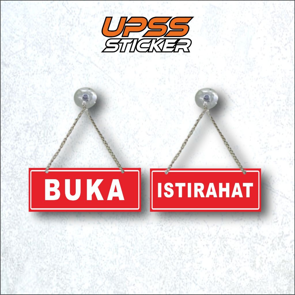 Akrilik Buka / Istirahat Papan Buka Istirahat