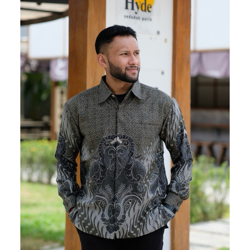 Toko hamid - Baju Batik Pria Lengan Panjang - Katun Dobby