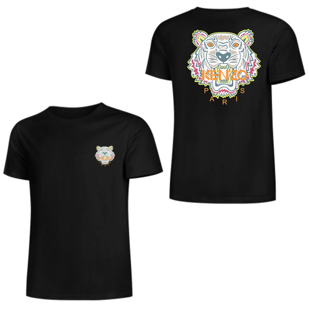 Kenzo Tiger Head T-shirt casual short sleeved T-shirt cotton retro fun casual shirt