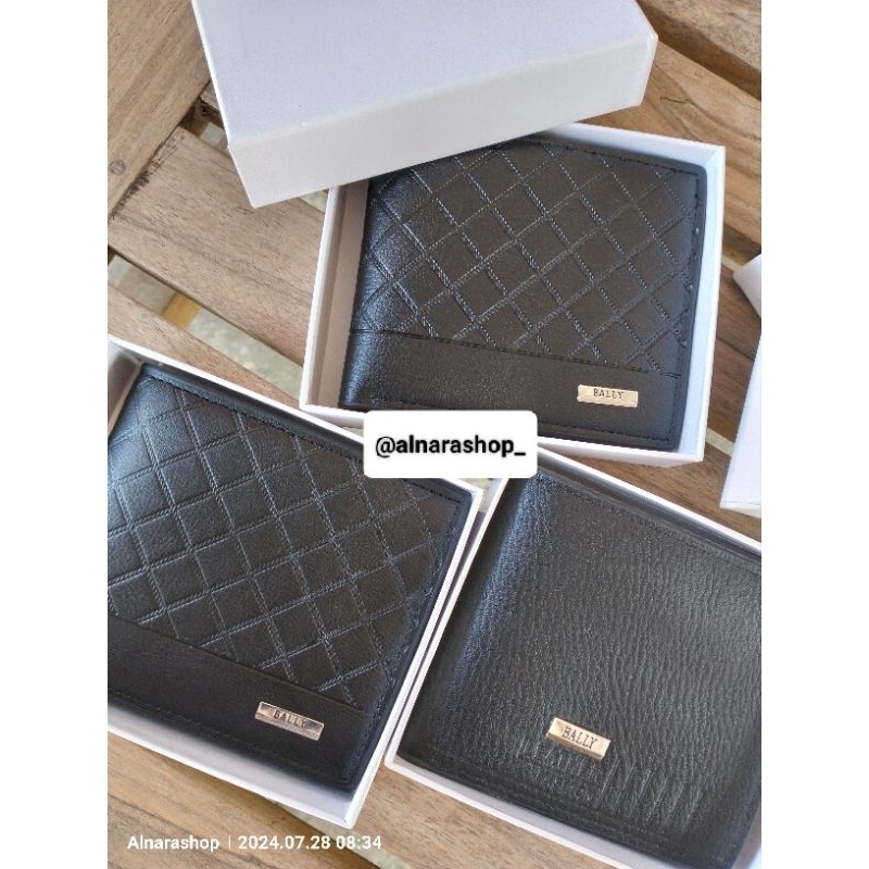 Dompet Lipat Pria Bally, Georgio Armani Hitam, Coklat alnarashop_