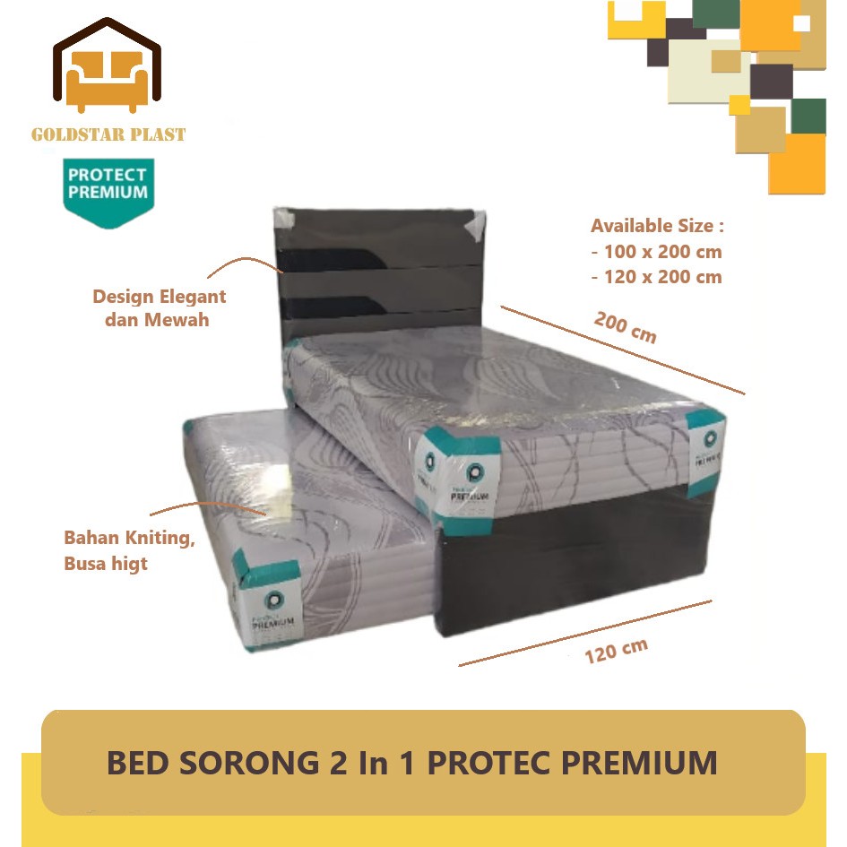 Bed Sorong full Set / Kasur SpringBed Sorong 2 in 1 PROTEC PREMIUM