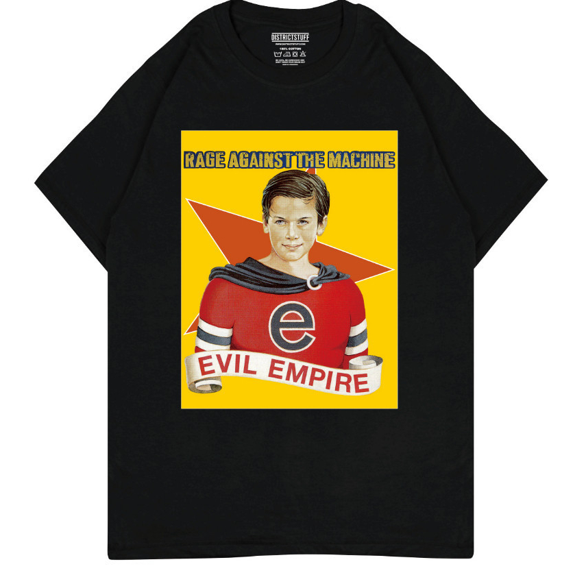 Kaos Band Rage Against The Machine Evil Empire Tshirt Vintage Pria Wanita